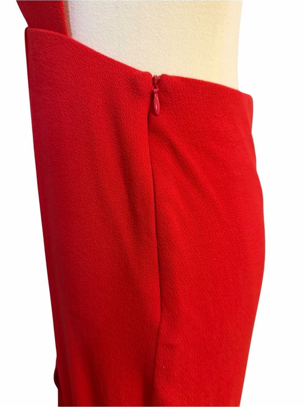 Anthropologie Maeve Red Double Strap Open Back High Low Ruffle Hem Maxi Dress - Picture 8 of 10